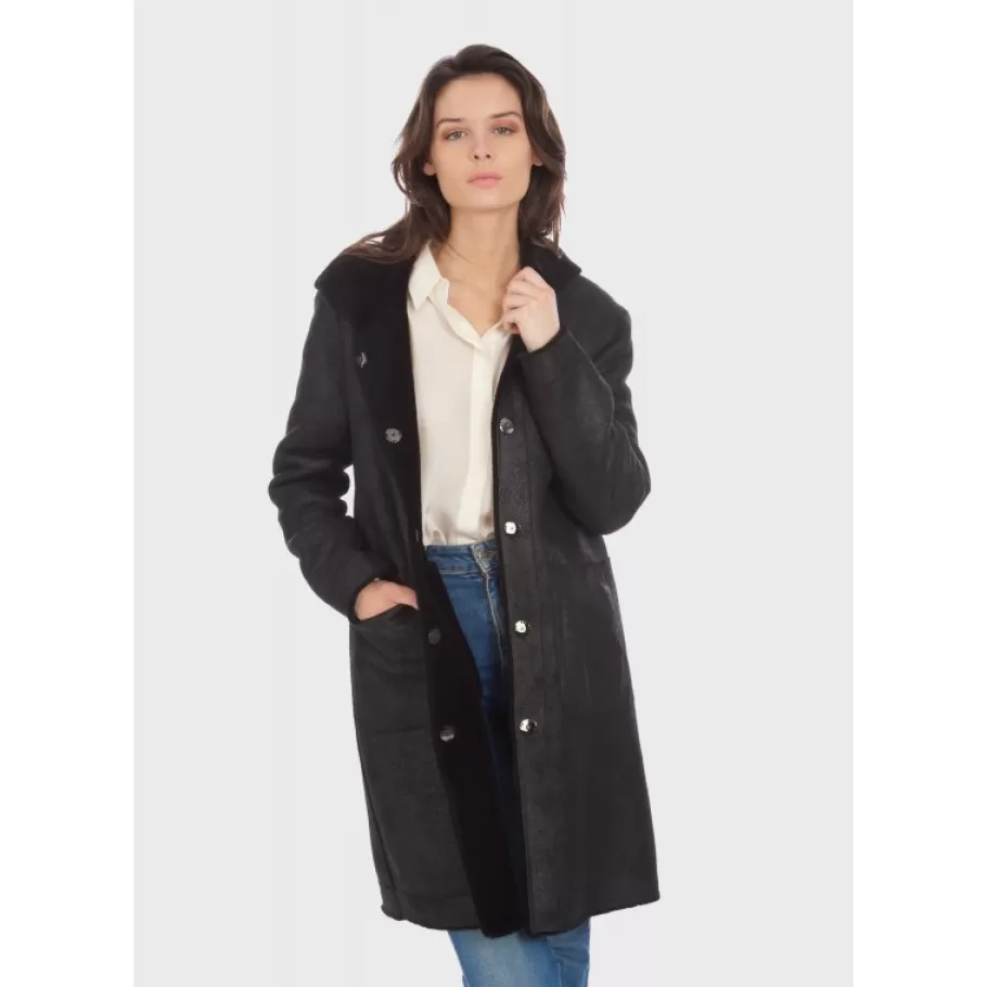 angelique_noir__manteau_reversible_a_capuche_effet_peau_lainee_11.webp OAKWOOD Angelique Noir - Manteau Reversible A Capuche Effet Peau Lainee New