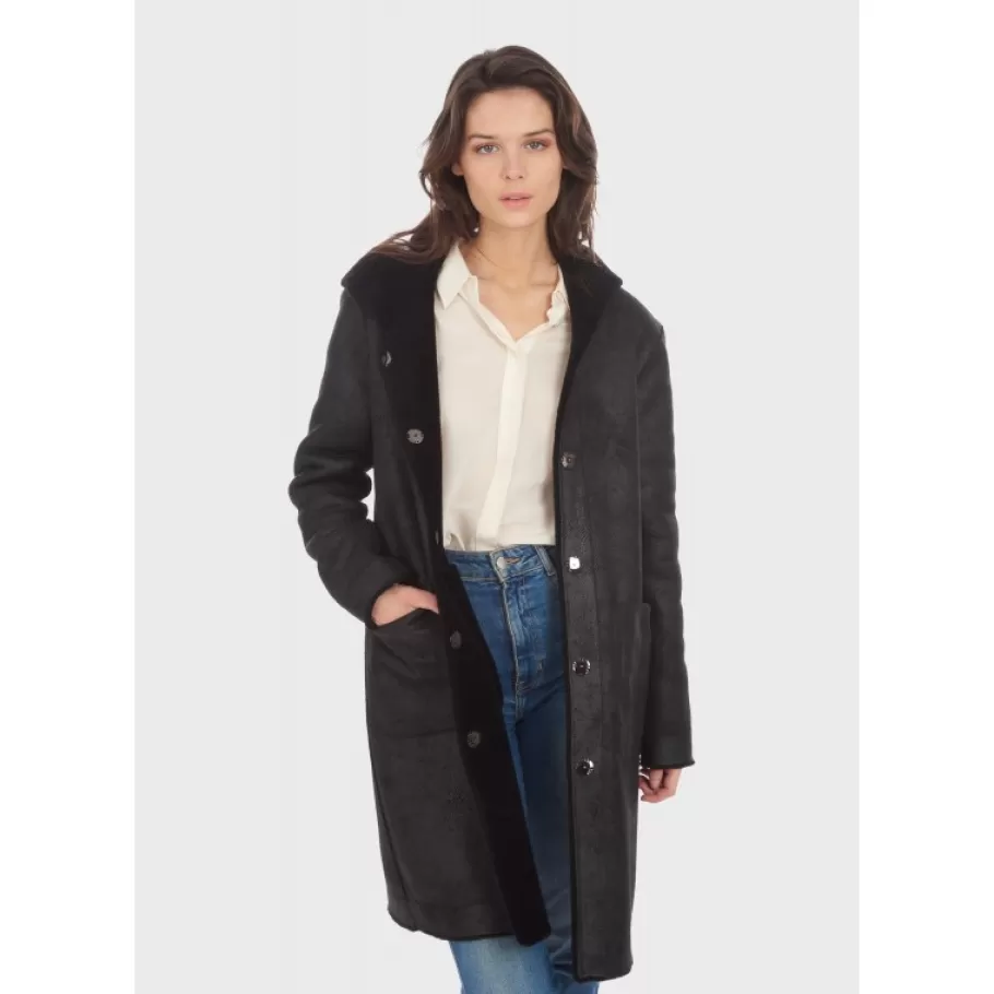 angelique_noir__manteau_reversible_a_capuche_effet_peau_lainee_7.webp OAKWOOD Angelique Noir - Manteau Reversible A Capuche Effet Peau Lainee New