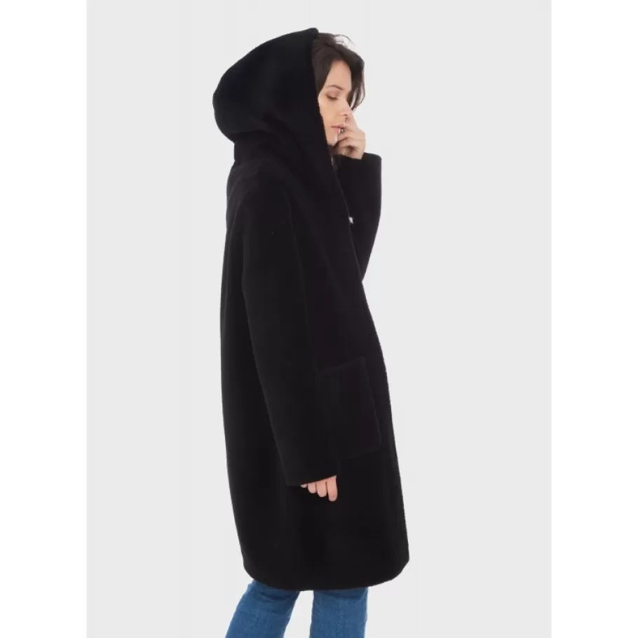 angelique_noir__manteau_reversible_a_capuche_effet_peau_lainee_9.webp OAKWOOD Angelique Noir - Manteau Reversible A Capuche Effet Peau Lainee New