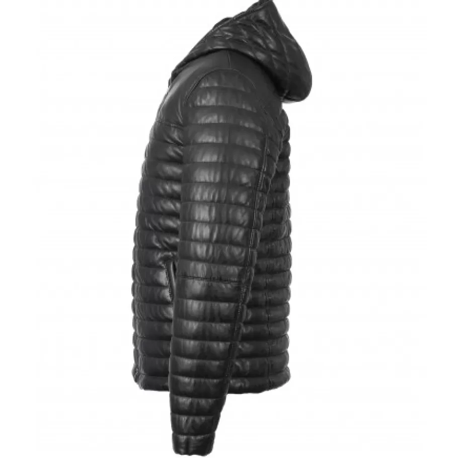 aurelien_bleu_fonce__doudoune_en_cuir_veritable_bicolore_a_capuche_2.webp OAKWOOD Aurelien Bleu Fonce - Doudoune En Cuir Veritable Bicolore A Capuche Online