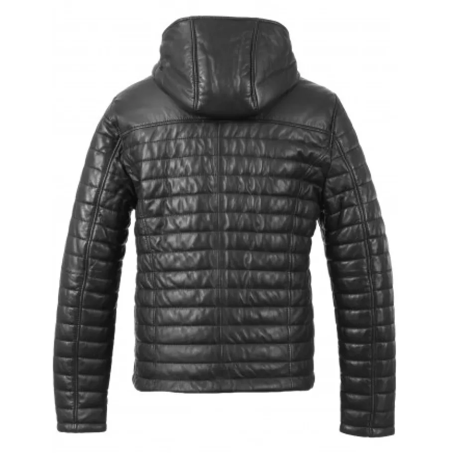 aurelien_noir__doudoune_en_cuir_veritable_3.webp OAKWOOD Aurelien Noir - Doudoune En Cuir Veritable Best