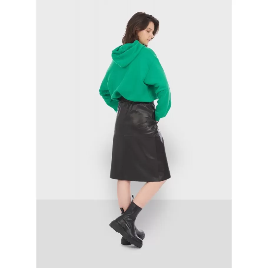 bamba_noir__jupe_milongue_droite_en_cuir_veritable_3.webp OAKWOOD Bamba Noir - Jupe Mi-Longue Droite En Cuir Veritable Discount