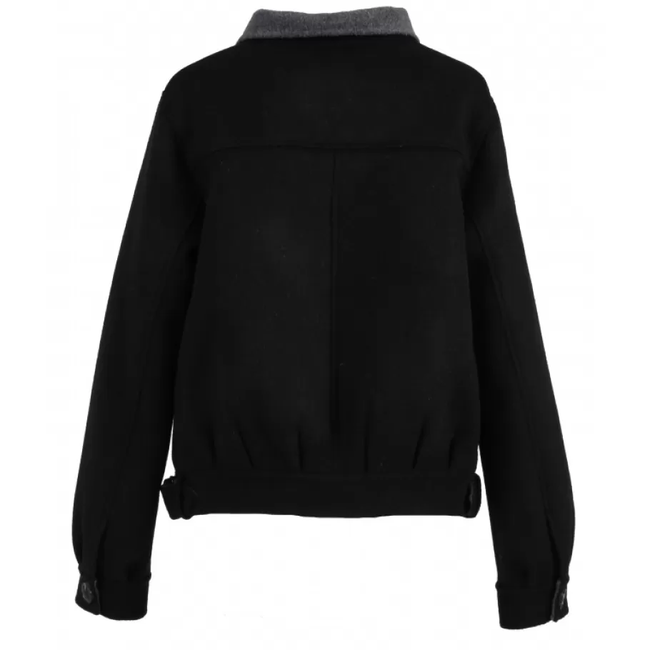 cayenne_bi_noir__veste_courte_en_laine_2.webp OAKWOOD Cayenne Bi Noir - Veste Courte En Laine Sale