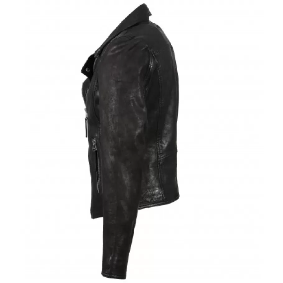 clips_noir__blouson_asymetrique_epure_en_cuir_veritable_4.webp OAKWOOD Clips Noir - Blouson Asymetrique Epure En Cuir Veritable Flash Sale