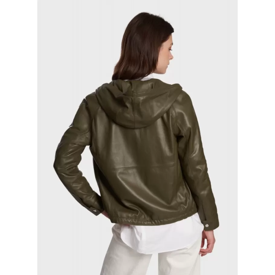 dynamic_kaki__blouson_a_capuche_en_cuir_veritable_2.webp OAKWOOD Dynamic Kaki - Blouson A Capuche En Cuir Veritable Sale