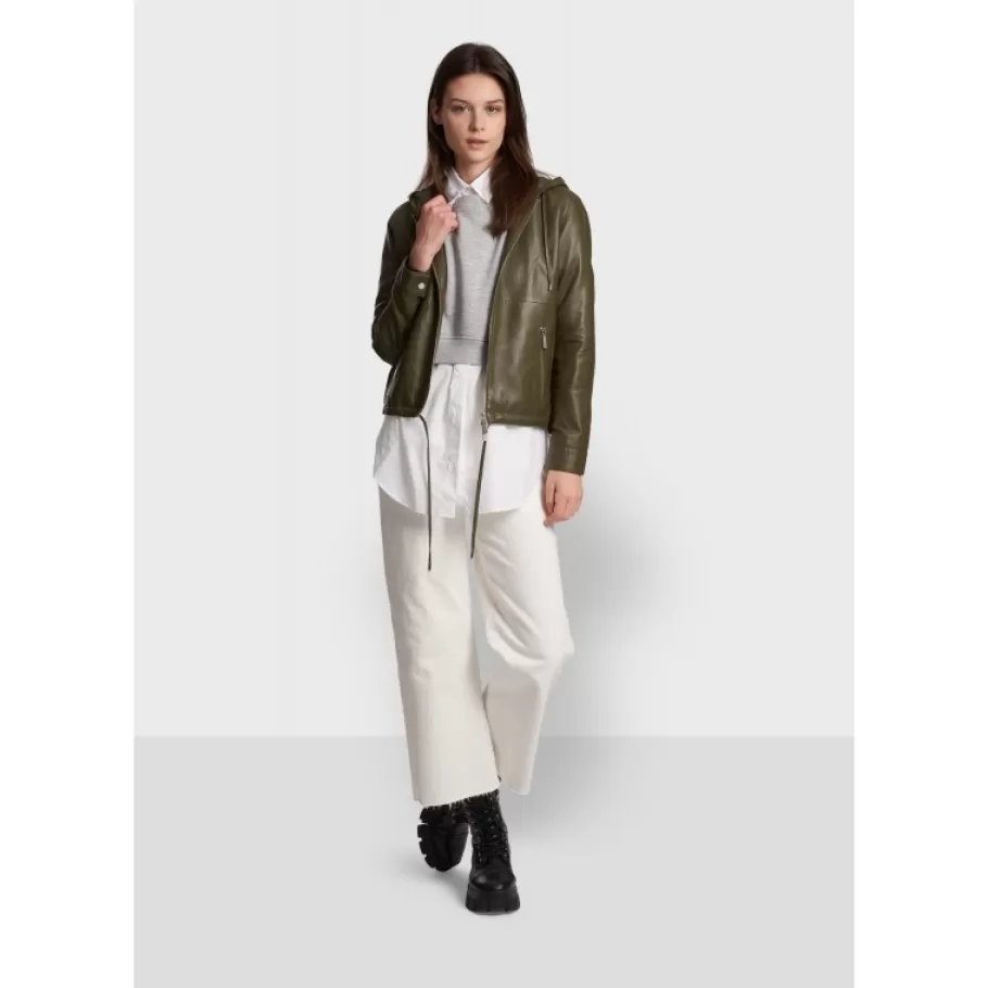 dynamic_kaki__blouson_a_capuche_en_cuir_veritable_4.webp OAKWOOD Dynamic Kaki - Blouson A Capuche En Cuir Veritable Sale