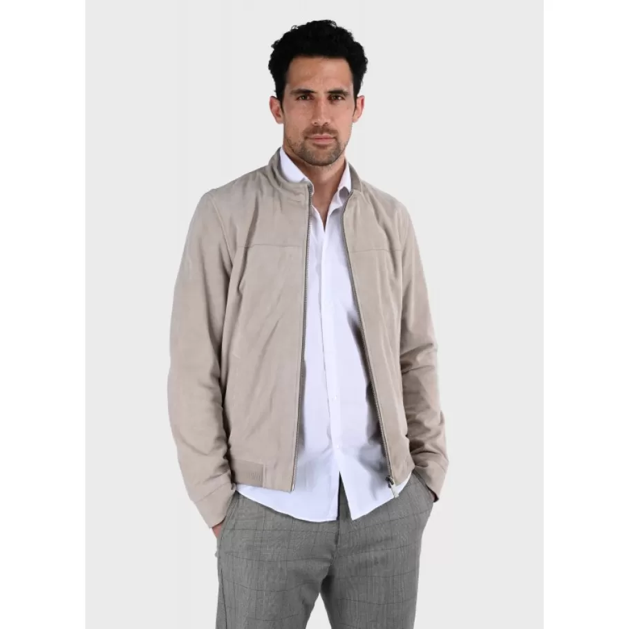 OAKWOOD Filip Yemen - Blouson Epure En Cuir Veritable De Chevre Velours Flash Sale