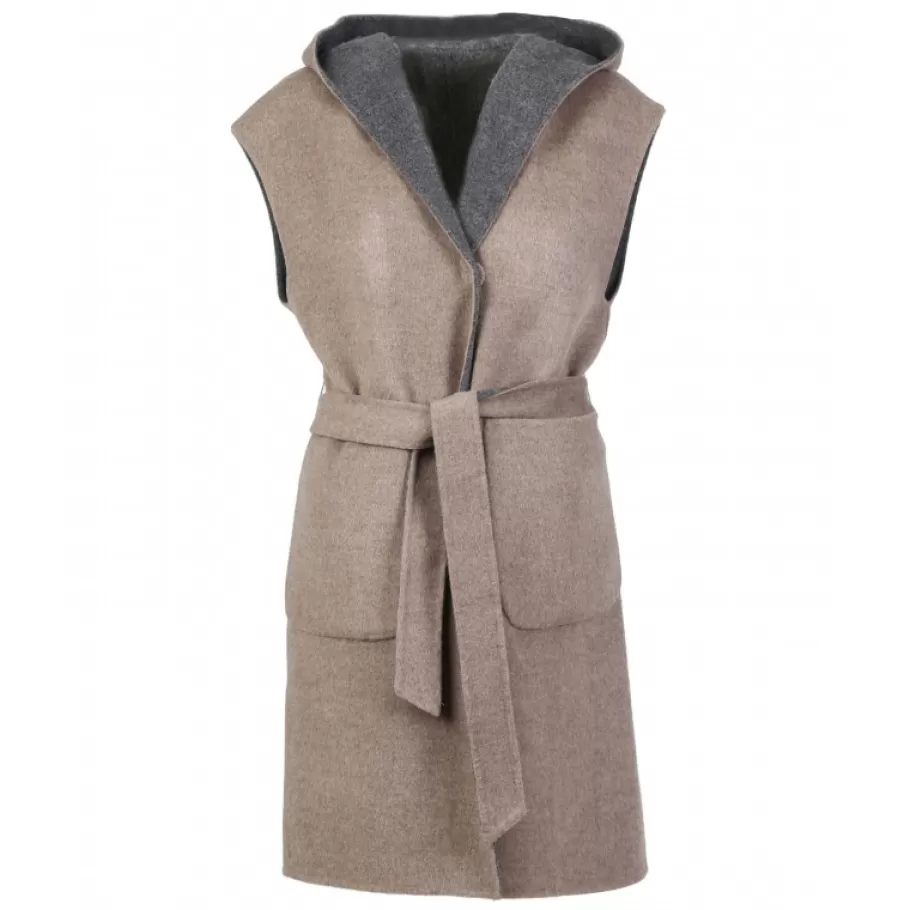 OAKWOOD Libertad Bicolore - Manteau Sans Manche Reversible En Laine Melangee Fashion