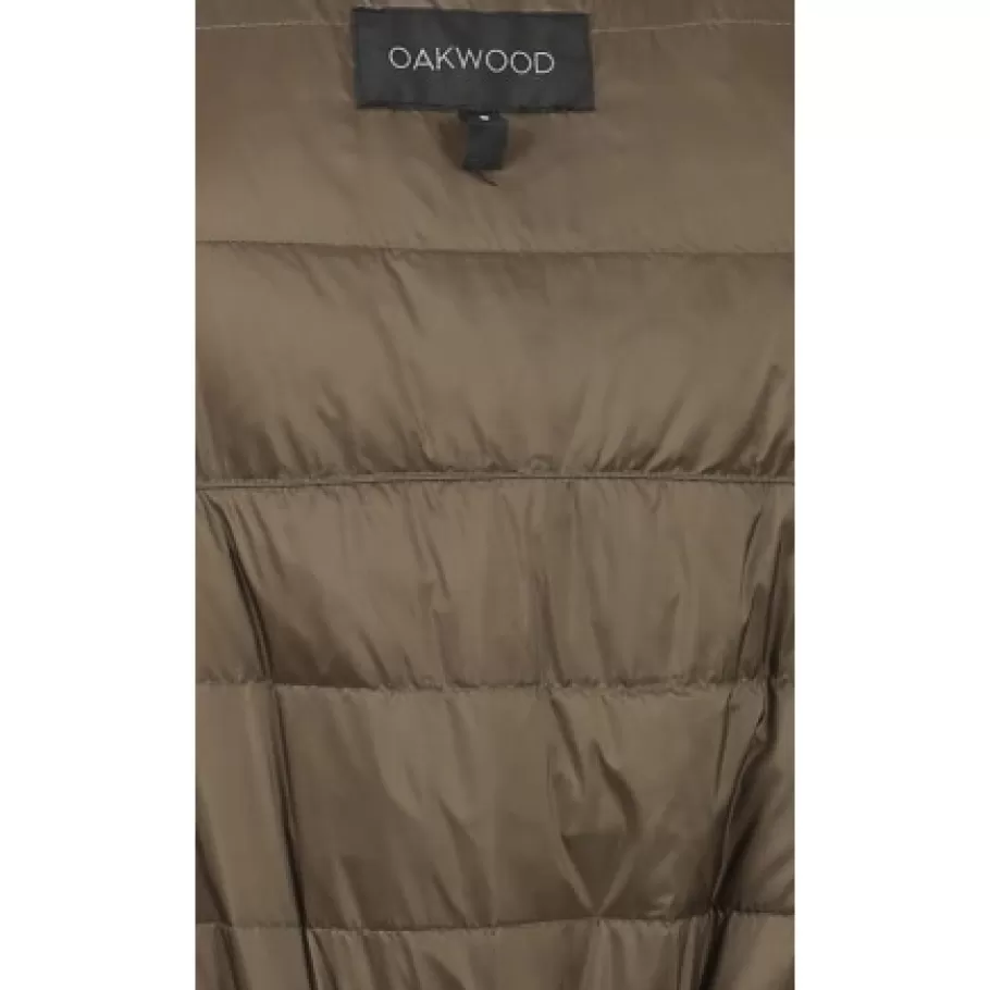 maggy_kaki__longue_doudoune_sans_manches_3.webp OAKWOOD Maggy Kaki - Longue Doudoune Sans Manches Best Sale