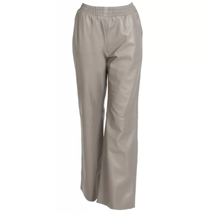 OAKWOOD Mila Mastic - Pantalon Large Taille Haute En Cuir Veritable Sale