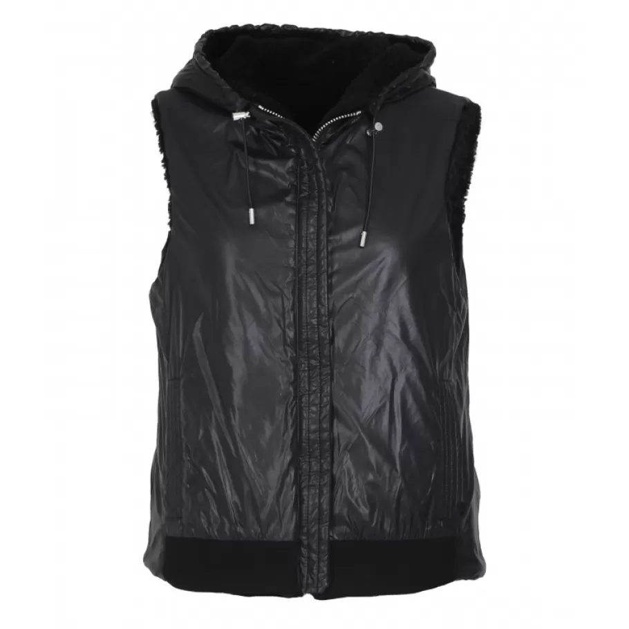 smiley_noir__gilet_sans_manche_en_fausse_fourrure_100_laine__nylon_2.webp OAKWOOD Smiley Noir - Gilet Sans Manche En Fausse Fourrure 100% Laine / Nylon Cheap