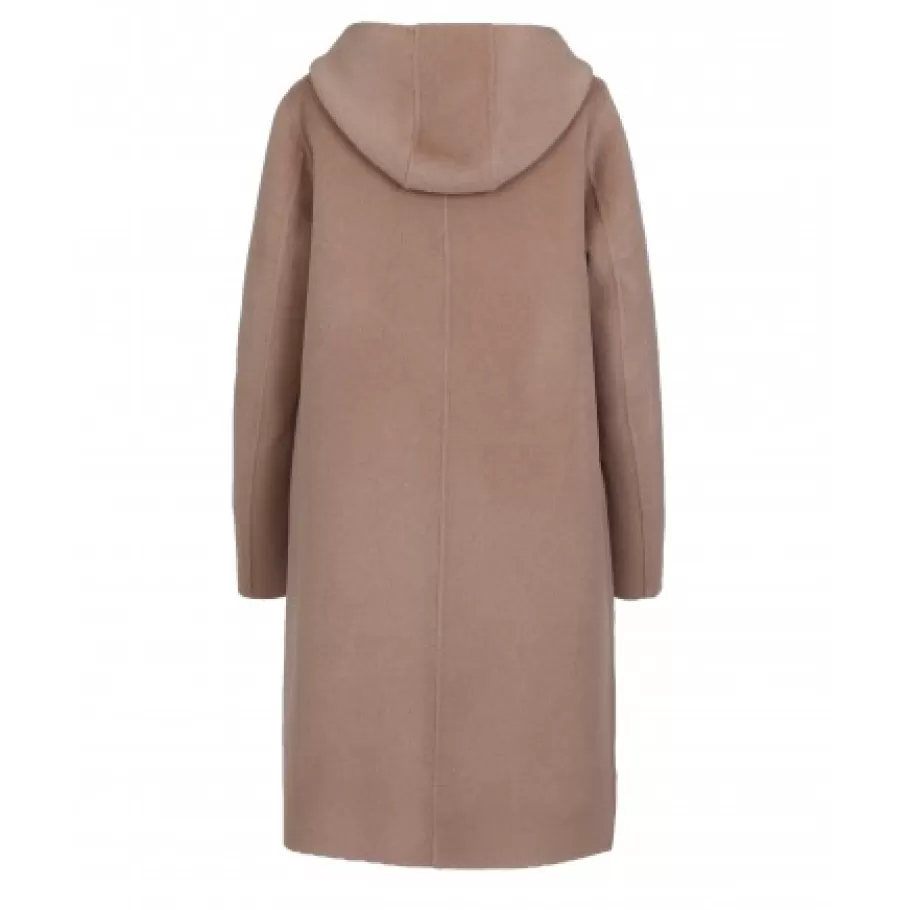 OAKWOOD University Bi Taupe/Beige Clair - Manteau A Capuche Long En Laine Shop