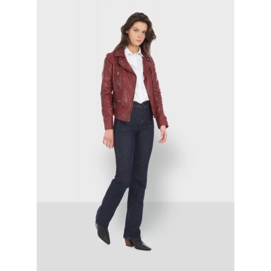 video_feu__blouson_en_cuir_veritable_effet_lave_2.webp OAKWOOD Video Feu - Blouson En Cuir Veritable Effet Lave Best